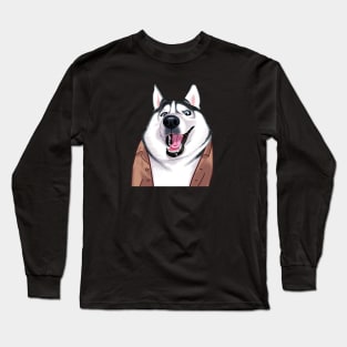 Siberian Husky Smile Long Sleeve T-Shirt